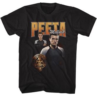 American Classics Hunger Games T-Shirt Peeta Mellark Duo Adult Short Sleeve T Shirts Sci-Fi Movie Graphic Tees, Black, Medium
