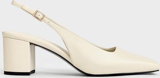 Charles & Keith Square-Toe Slingback Pumps