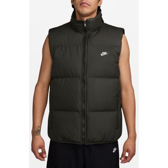 Nike Sportswear Club Storm-FIT Water Resistant Down Puffer Vest in Sequoia/White at Nordstrom Rack, Size X-Large