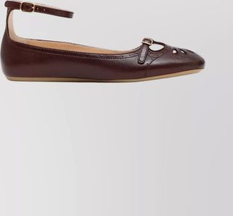 Chlo&eacute; leather ballerina shoes