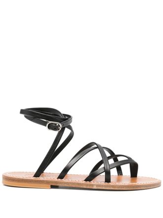 K.Jacques strappy leather sandals - Black