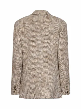 Isabel Marant Womens Blazer Parly Beige Wool-Blend Jacket