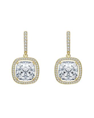 Rachel Glauber 14K Diamond Cz Dangle Earrings