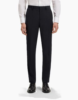 HUGO BOSS Mens H Genius Mm C Straight Leg Trousers - Navy - Size: 40W l