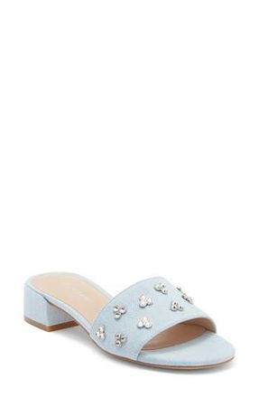 Stuart Weitzman Tammy Crystal Slide Sandal in Light Blue at Nordstrom Rack, Size 7.5