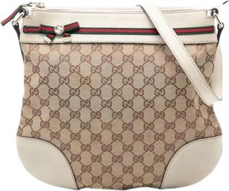 Gucci Pre-owned Mayfair Crossbody Bag - Dames - Vintage Schoudertas - Beige - ONE Size - Leer - Vintage