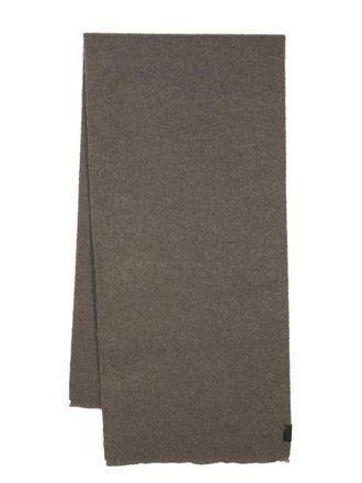 Christophe Lemaire logo-tag scarf - Grey
