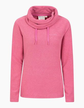 Mountain Warehouse Womens Mountain Warehouse Womens/Ladies Hebridean Cowl Neck Fleece Top - Pink - Size: 20