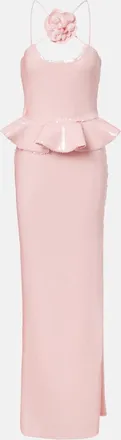 Rodarte Floral-appliqu&eacute; sequined peplum gown