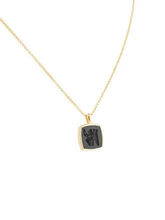 Tom Wood Eros Cushion pendant necklace - unisex - Sterling Silver/Gold Plated Silver - 27