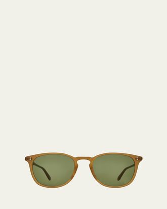 Garrett Leight Mens Kinney Acetate Square Sunglasses
