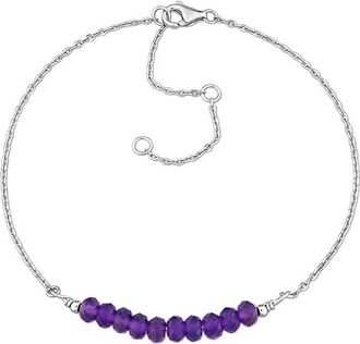 Rina Limor Silver 1.55 Ct. Tw. Amethyst Bead Bracelet