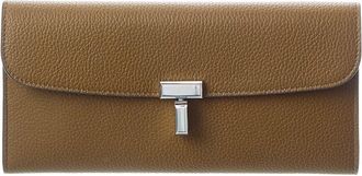 Toteme T-Lock Leather Continental Wallet