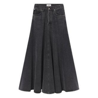 A Gold E Denim Skirts, female, Gray, Size: W27 Odin Skirt