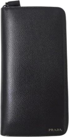 Prada Pre-owned Wallets, male, Black, Size: ONE SIZE Pre-owned 2Ml220 Long bill wallet (bi-fold)