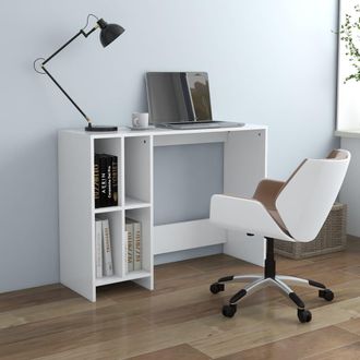 vidaXL Scrivania Bianca 102,5x35x75 Cm In Legno Multistrato - Vidaxl