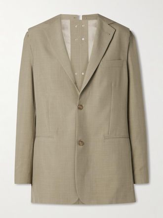 BETTTER + Net Sustain Blazer Convertibile In Misto Lana Dina - Verde