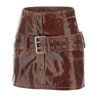 Diesel L-evant Skirt - female - Diesel - Short Skirts - Brown - XS - Skirts