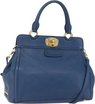Miu Miu Pre-owned Handbags, female, Blue, Size: ONE SIZE Pre-owned Leather Handbag