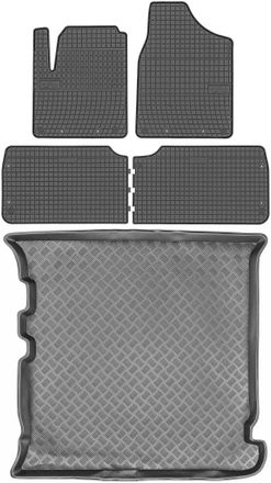 OEM Juego De Alfombrillas De Goma Para Coche Y Maletero Para Volkswagen Sharan I Van (1995-2010)