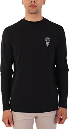 Karl Lagerfeld Crewneck Longsleeve - Heren - Longsleeves - Zwart - M - Katoen - Tops