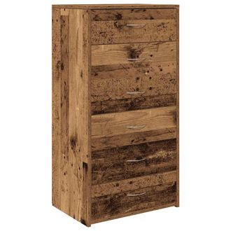 vidaXL Aparador Con 6 Cajones Madera Contrachapada 50x34x96 Cm Vidaxl