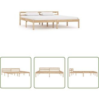 vidaXL vidaXL Letto senza materasso - Giroletto senza Materasso 180x200 cm in Legno Massello di Pino