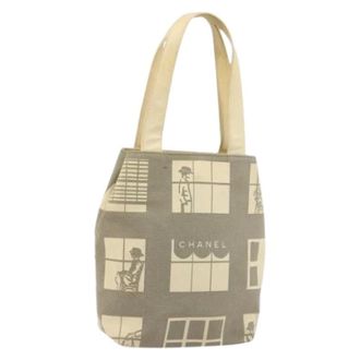 Chanel Pre-owned Tote Bags, female, Beige, Size: ONE SIZE Pre-owned Vintage Tote Bag