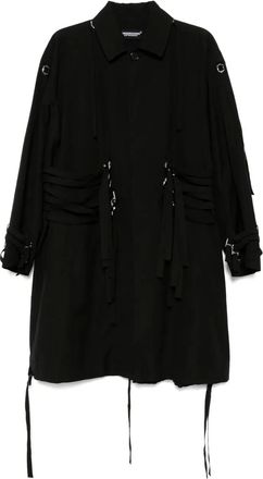 Undercover belted coat - women - Wool/Silk - 2 - Black