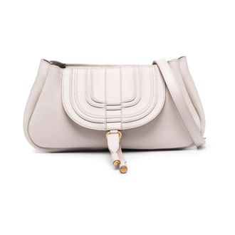 Chlo&eacute; Marcie Leather Clutch - female - Chlo&eacute; - Shoulder Bags - Gray - ONE SIZE - Bags
