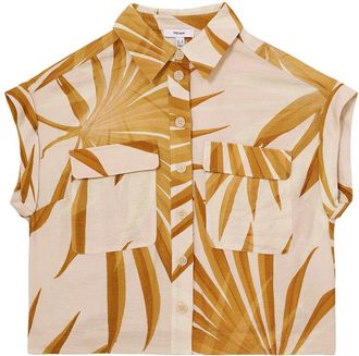 Reiss Hannah Palm Print Top