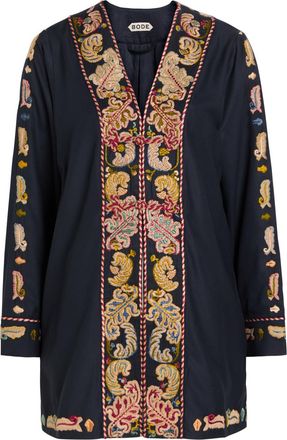 Bode Feather Runner Embroidered Cotton-blend Jacket - Multicoloured 1 - S (UK8-10 / S)