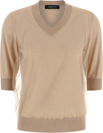 Fabiana Filippi Beige Virgin Wool Womens Cardigan