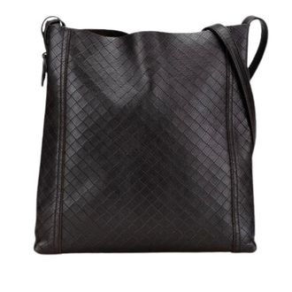 Bottega Veneta Pre-owned Cross Body Bags, female, Brown, Size: ONE SIZE Pre-owned Intrecciato Leather Shoulder Bag