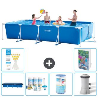 Intex Piscina Con Estructura Rectangular - 450x220x84 Cm - 7-piezas S34