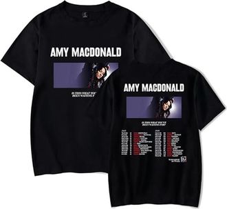 Generic Amy Macdonald Europe Tour 2025-2026 T-Shirt-Comfortable and Stylish Unisex Crew Neck Tee,Black,XXL