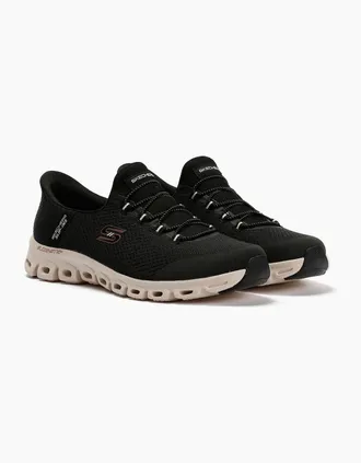 Skechers Womens Skechers Slip-Ins Glide Step Vibey Mesh Womens Black Trainers - Size: 5