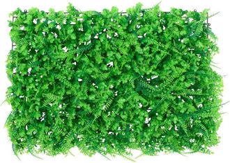vidaXL Vidaxl - Valla De Hojas De Helecho Artificial 24 Uds Verde 40x60 Cm
