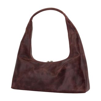 Margesherwood Suede Hobo Shoulder Bag - Brown