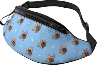 Generic Brown French Bulldog Bum Bag Waist Packs Fashion Waistpacks For Men Camping Marathon 14X35Cm