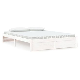 Berkfield Home Bed Frame White Solid Wood 160x200 cm