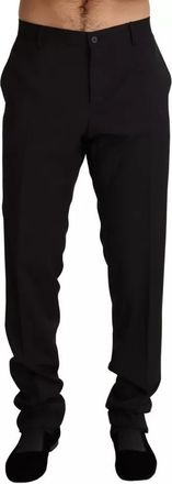 Dolce & Gabbana Black Dress Formal Skinny Mens Pants