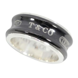 Tiffany & Co. Black Silver 925 Titanium Band Ring (Pre-Owned)