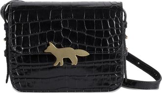 Maison Kitsun&eacute; Borsa a tracolla goffrata - Nero