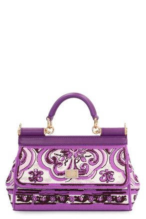 Dolce & Gabbana Small Sicily Leather Handbag