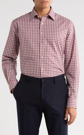 Nordstrom Rack Plaid Silk Dress Shirt in Red Soto Plaid at Nordstrom Rack, Size 16.5 - 34/35