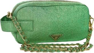 Prada Pre-owned Belt Bags, female, Green, Size: ONE SIZE Pre-owned Vintage Shoulder Bag