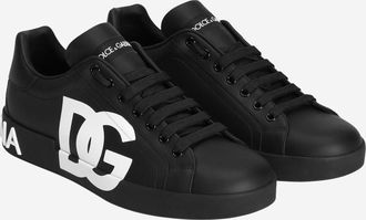 Dolce & Gabbana Mens Sneakers Portofino Leather Black Trainers