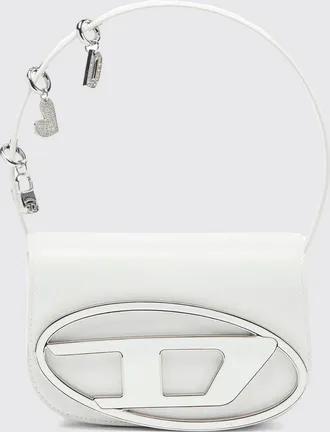 Diesel Mini borsa 1DR in pelle liscia con logo Oval D e charm amovibile