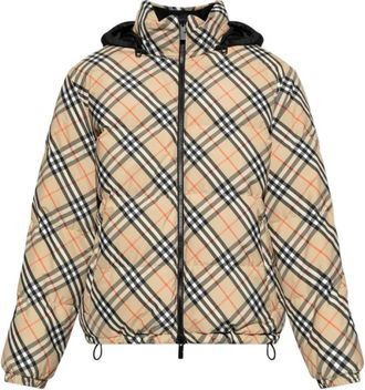Burberry Snowdon Puffer Jacket - Heren - Winterjassen - Beige - L - Leer - Jassen